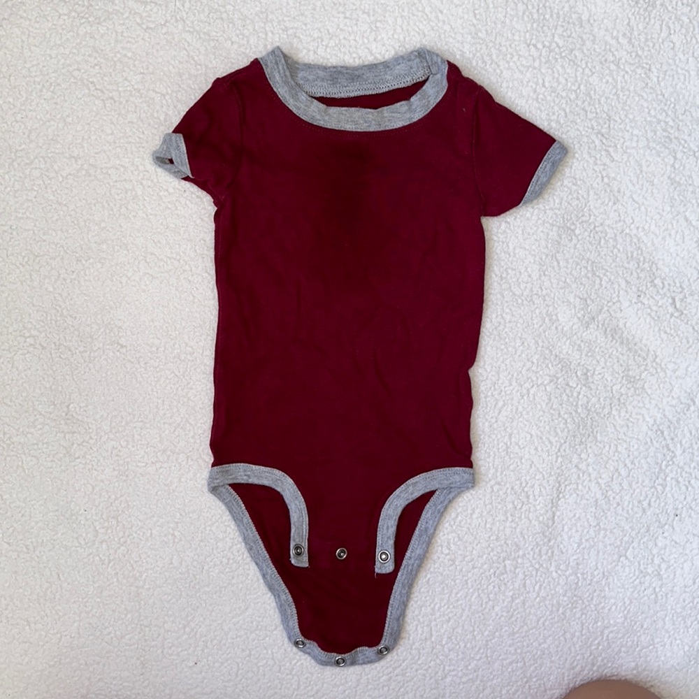 12m maroon onesies